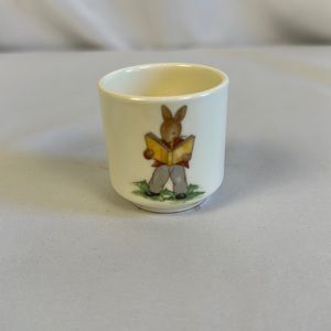 Royal Doulton "Bunnykins Egg Cup Reading Bunny/Bunnies Under Umbrella